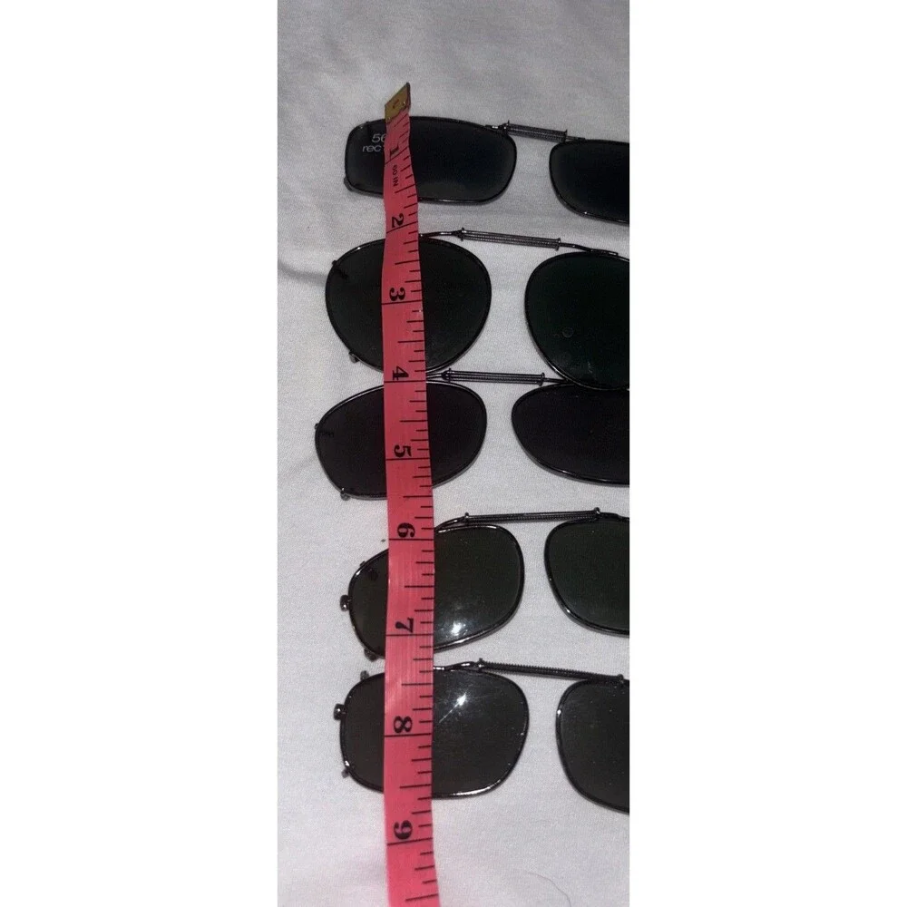 Lot Of 5 Vintage Clip On Wire Frames Sunglasses Clip-On Beach Outdoor Sports